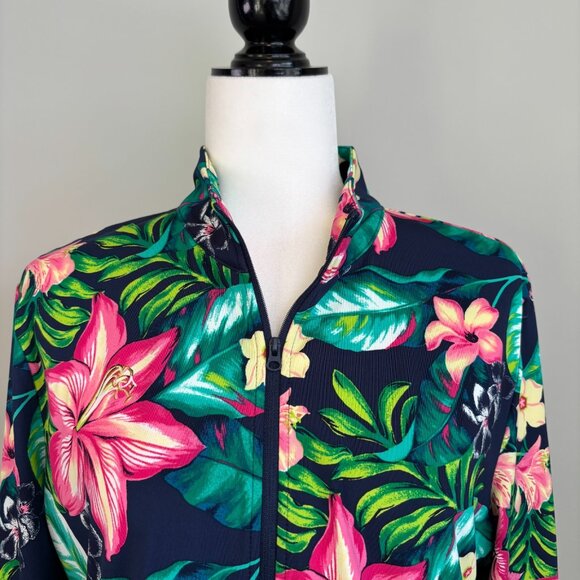 Tommy Bahama Women's Size XL Full Zip Jacket Tennis Golf Pickleball Tropical - Picture 3 of 13